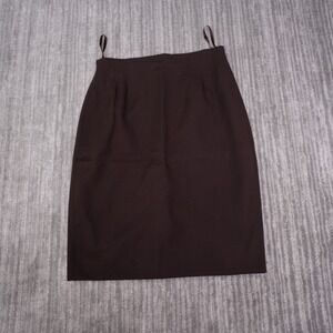 Liz Claiborne Pencil Skirt Womens 6P Brown Wool Classics Petite Professional